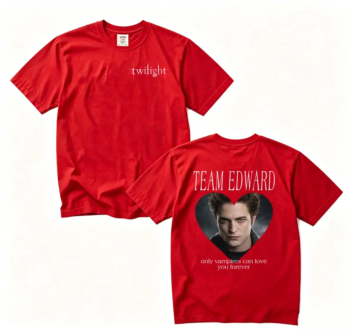 Film Twilight Team Edward Lustige Grafik-T-Shirts für Herren, Vintage, hochwertige Mode-T-Shirts, Kleidung, übergroße Baumwoll-T-Shirts – Detail 4