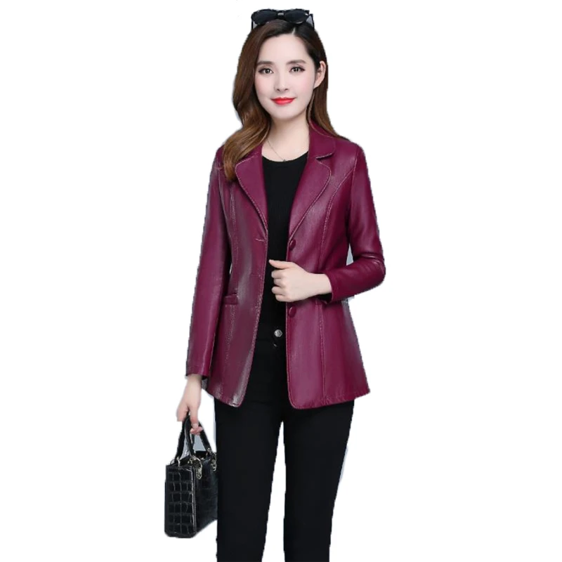 Manteau en similicuir à manches longues pour femmes, veste de tempérament coréen, manteau mince court, noir, vin rouge, automne, hiver, nouveau, 2023