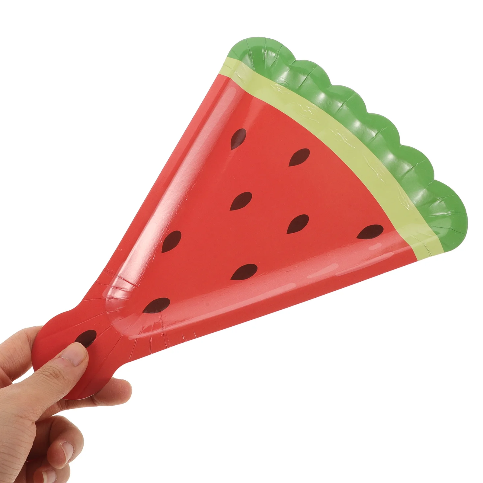 

16pcs Watermelon Paper Disposable Fruit Dish Party Food Gathering Themed Birthday Picnic Stackable Plates Family Dinner Plates