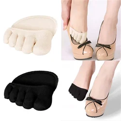 1/2 Pairs Invisible Simple Mesh Half Palm Socks Short Women Socks Foot Care Five Finger Socks Half Insoles Toe Separator Socks
