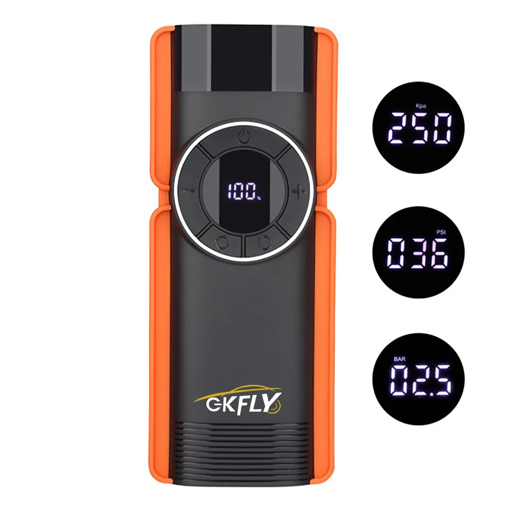 GKFLY 4000A Auto-Starthilfe, hohe Leistung, 69,6 Wh, Powerbank, Notstartgerät, tragbare Autobatterie-Booster, Busters – Detail 24