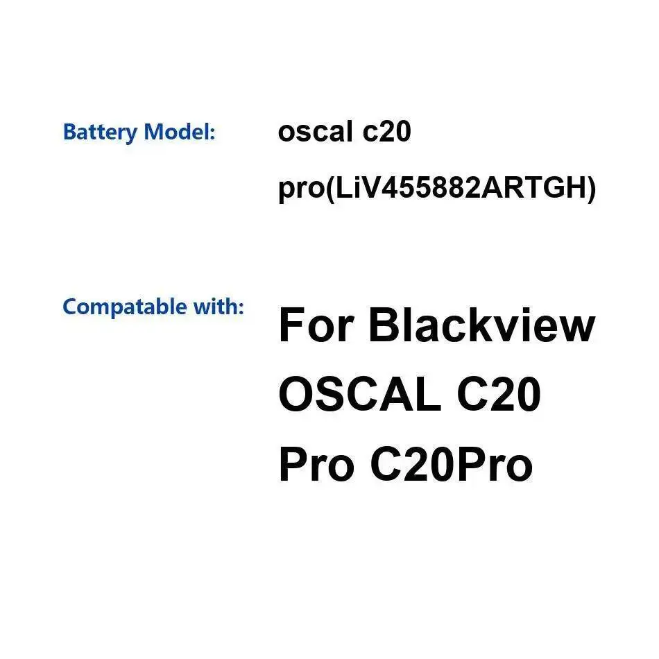 

Mobile Phone Battery 3380Mah For Blackview Oscal C20 Pro C20pro Liv455882artgh