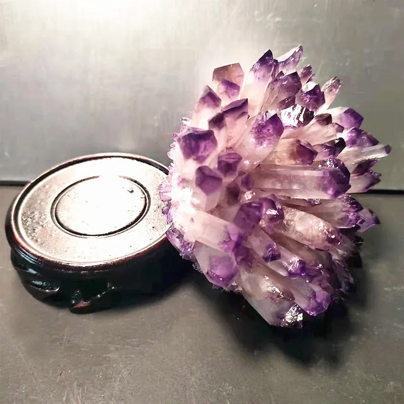 300-400g New Find Natural purpl Phantom Quartz Crystal Cluster Mineral Specimen Healin