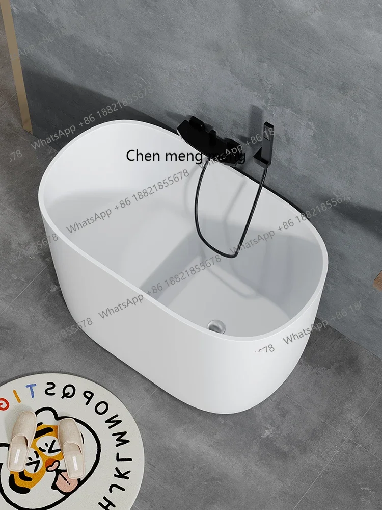 X  Deep bubble artificial stone bathtub B & B, free-standing family bathtub