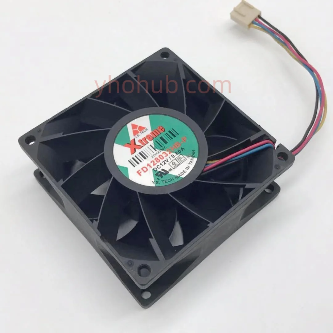 

Y.S TECH FD128032HB-P DC 12V 0.80A 80x80x32mm Server Cooling Fan