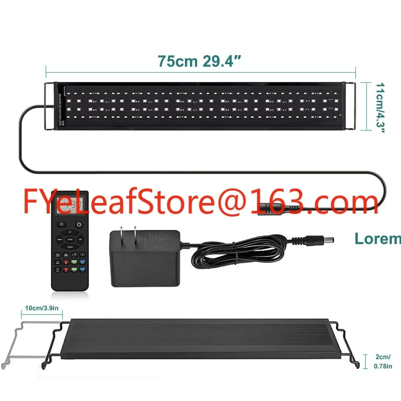 75cm Professional LED Fish Aquarium Light Remote Control Smart  full Spectrum Luz aquari for Live Plant Fish T