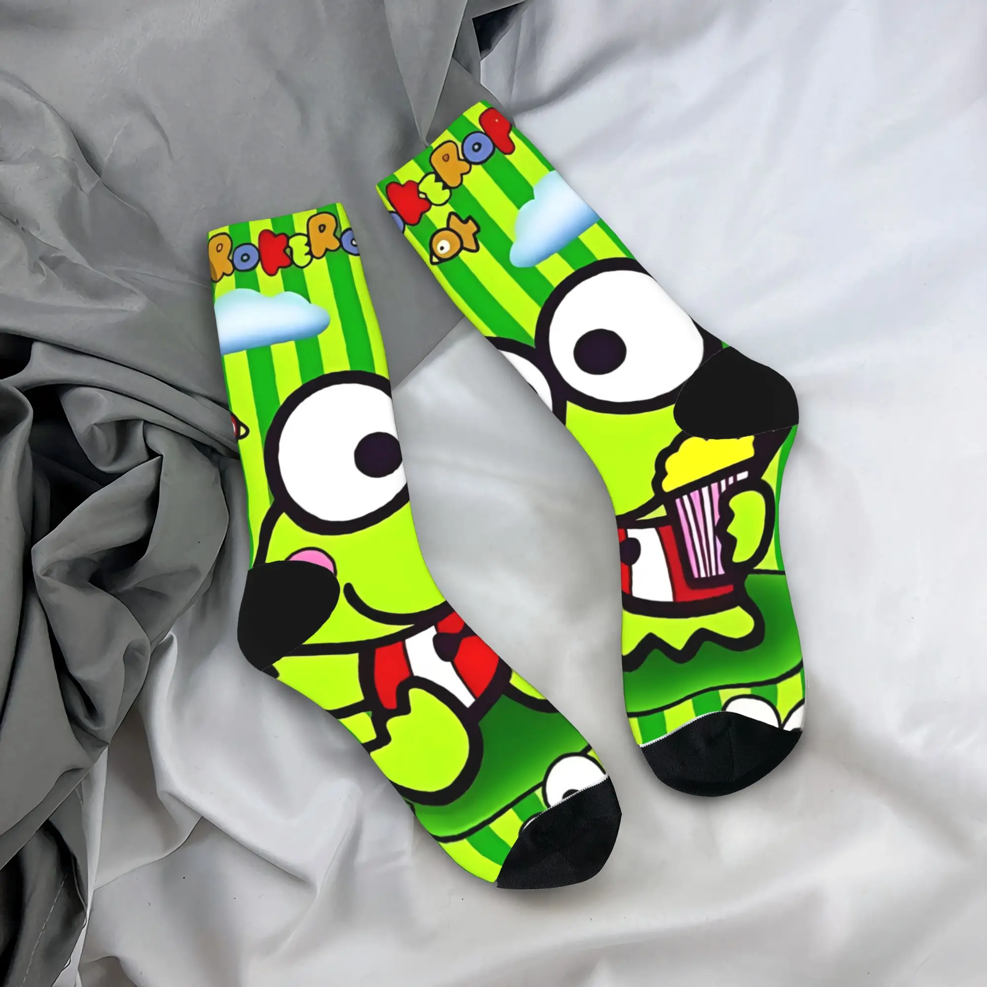 

Keroppi носки с героями мультфильмов, противоскользящие чулки, мужские дышащие носки для скейтборда, осенние элегантные носки на заказ