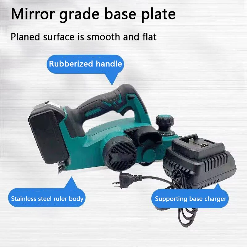 For Makita 18V Battery Wood Cutting Tool Cordless Electric Planer With Wrench Handheld Rechargeable Electric Planer