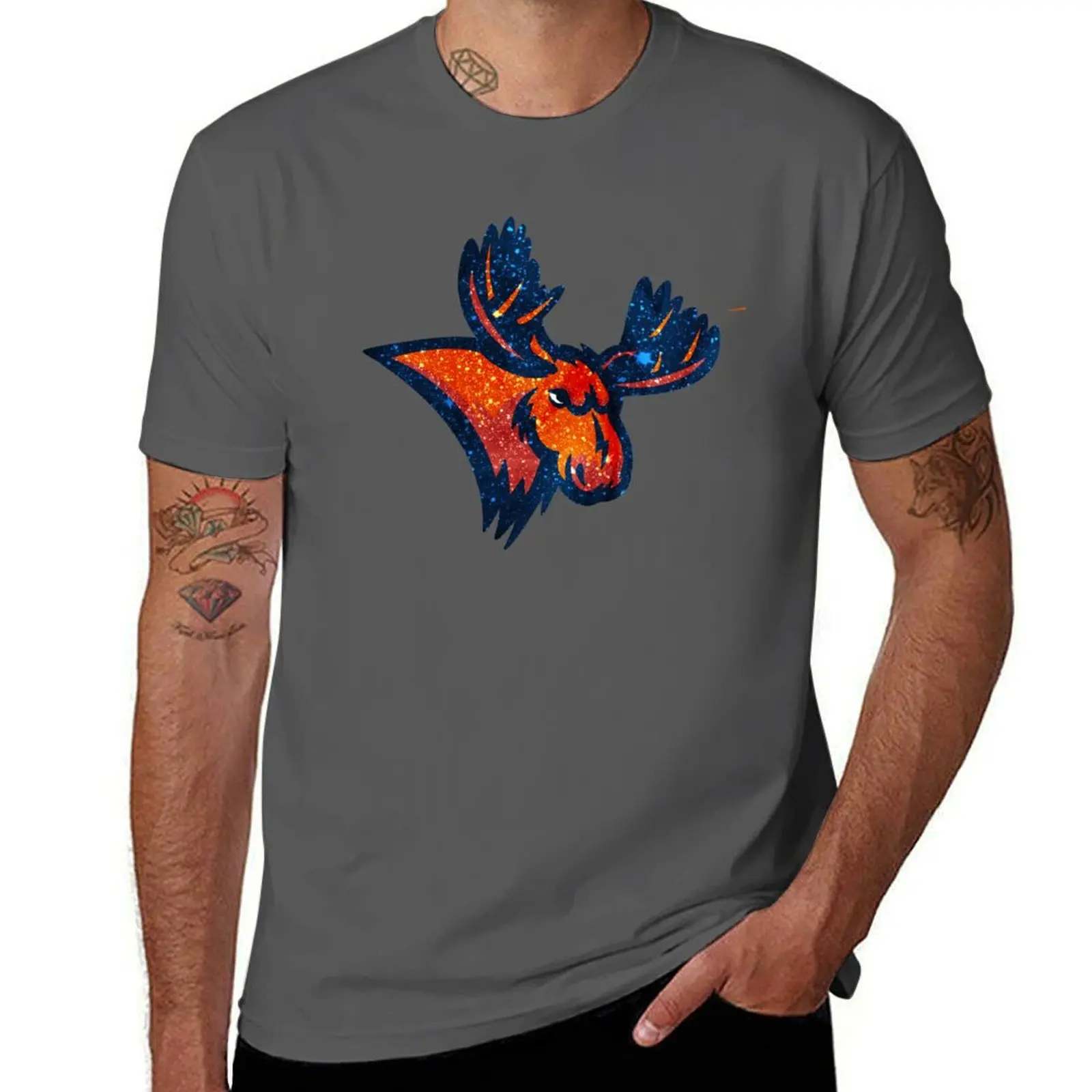 

College) Glitter TRAX (1) (Utica T-Shirt Simple Solid Color Crew Neck Tee