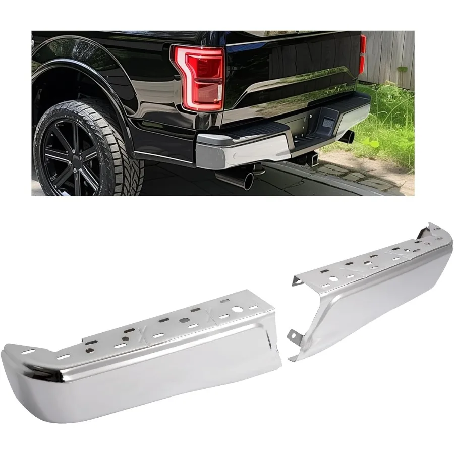 

Rear Bumper End Cap Compatible with 20152020 Ford F150 FL3Z17906A FO1102380 W O Parking Sensor Hole Steel Bumper Guard Pad Cove