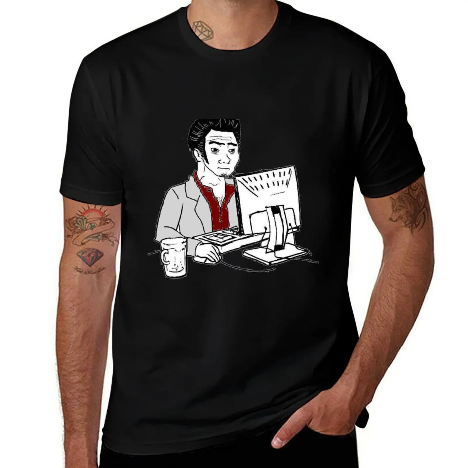 Computer Kiryu T-Shirt Cool Feeling Summer Tee Shirt T-Shirt