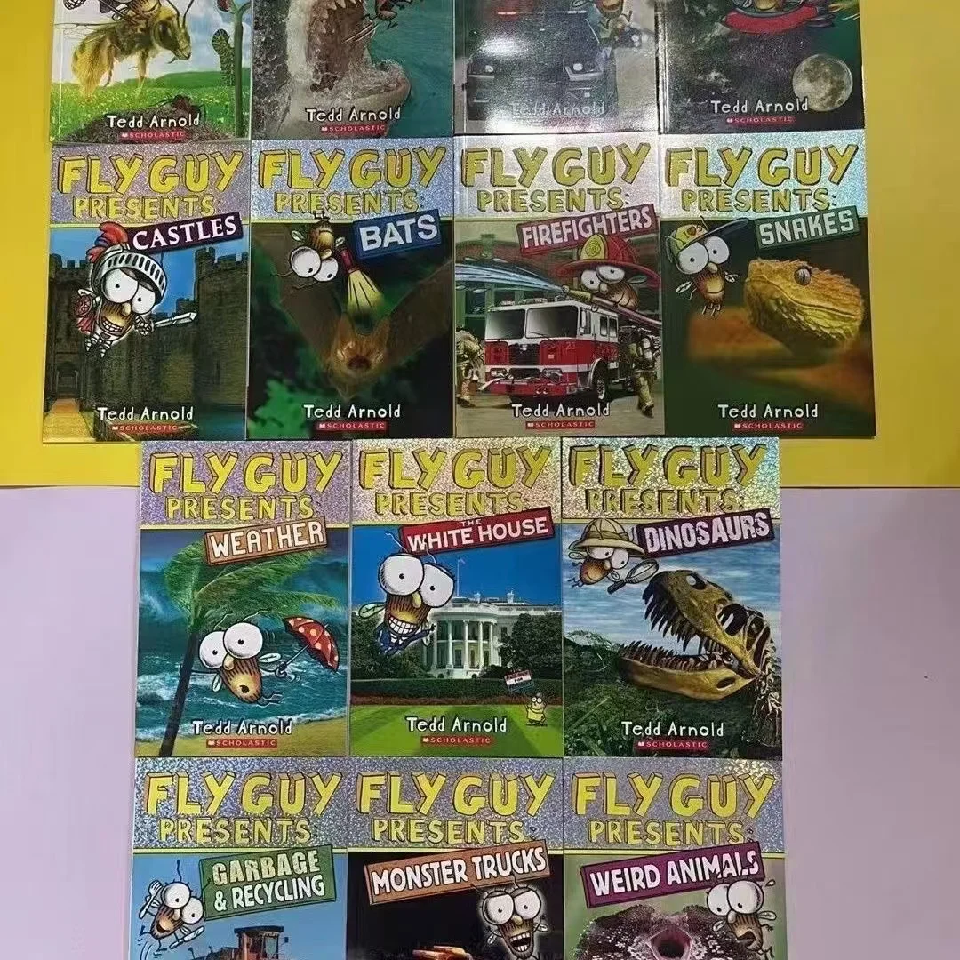 14 Books English Picture Book Fly Guy Presents English Picture Storybook Interesting Children's English Learning Toys Libros