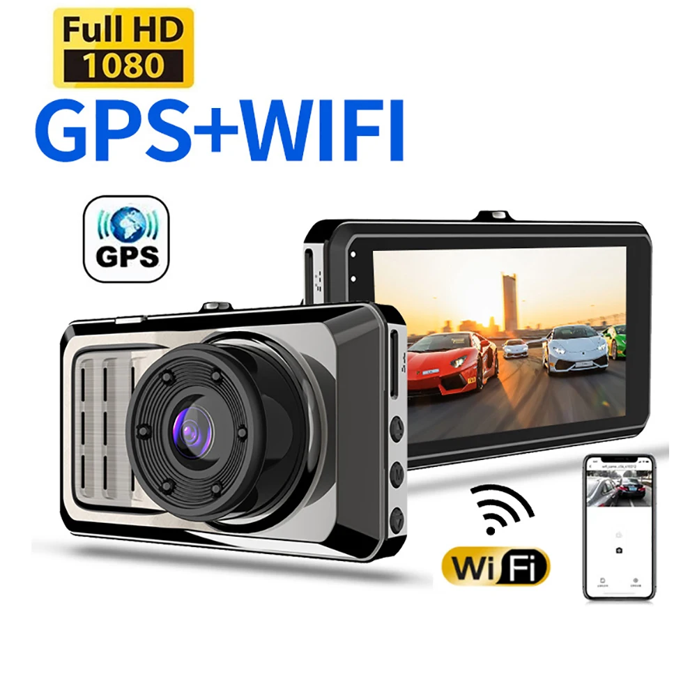 

Видеорегистратор WiFi Full HD 1080P, Автомобильный видеорегистратор, камера заднего вида, видеорегистратор, телефон с монитором парковки