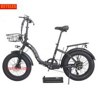 KETELES 20 Inch Adult Electric Bicycle Removable Lithium Battery 48V 1000W Men's Snow Mountain Off-Road Electric Bicycle