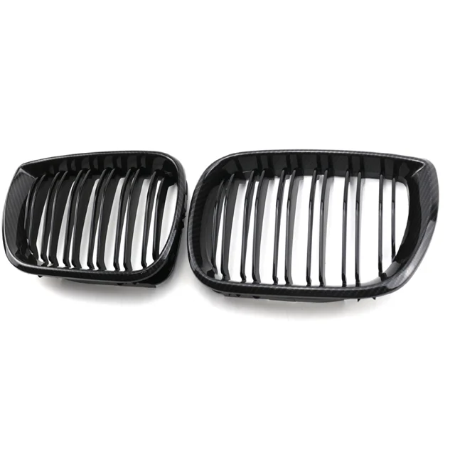 

Double-line Carbon Pattern Grille for BMW 3 Series 02-04 E46 Modification