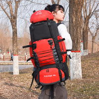 Large 90L Travel Bag Camping Backpack Hiking Equipment Climbing Bag Outdoor Shoulder Rucksack Men Women Mountaineering Sport Bag