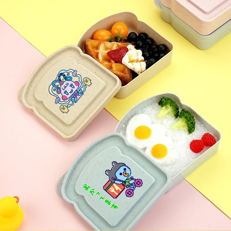 GoGo Tamagotchi ساندويتش حاويات علب الاغذية نخب صندوق تخزين مع غطاء المحمولة الغذاء حقيبة للتخزين الميكروويف علب الاغذية #2