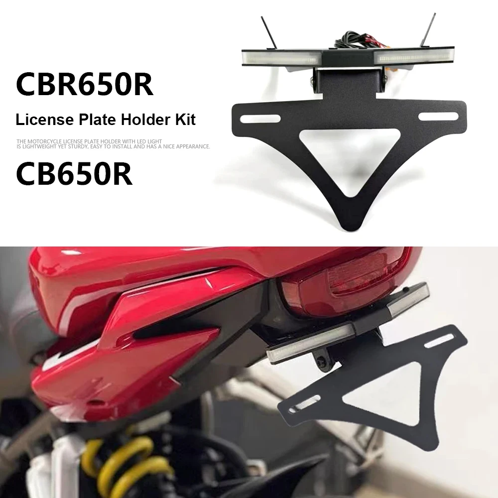 

CBR650R 2023 Motorcycle License Plate Mount Number Registration Holder For Honda CB650R CBR 650 R 2021-2025 Tail Light Bracket