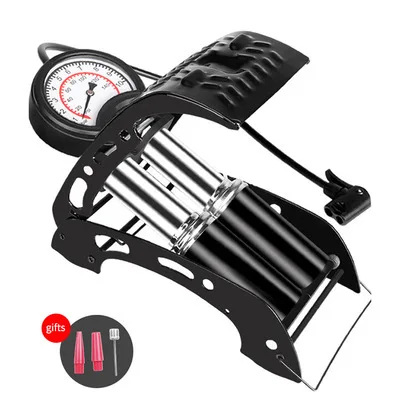 BENGGUO Portable Foot Pump High Pressure 160PSI Air Inflator with Pressure Gauge for Bicycle Motorcycle Ball