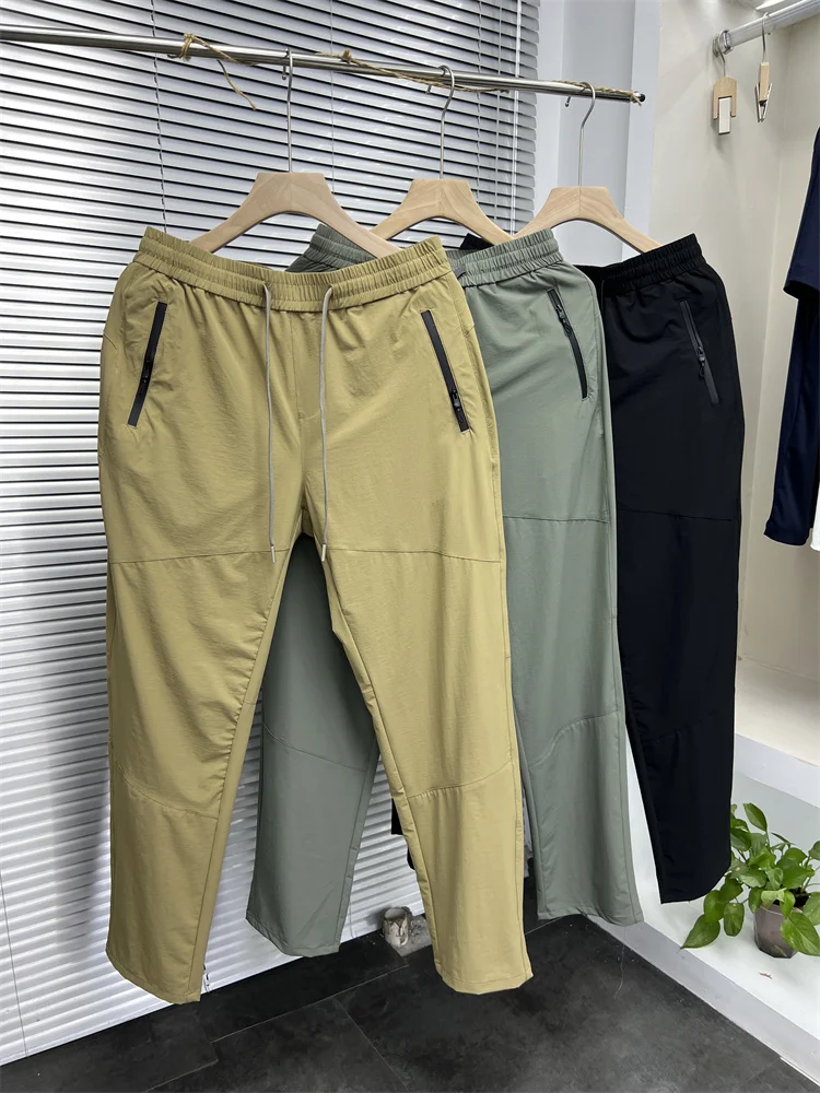 

Мужские летние тонкие спортивные брюки прямого кроя для активного отдыха с защитой от солнца, быстросохнущие, облегающие, повседневные