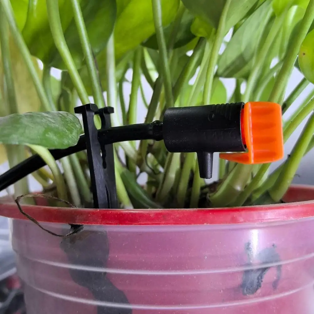 50Pcs Micro Drip Irrigation System Tool Adjustable Dripper Pressure Compensated Dripper Garden Plants Watering Regulator