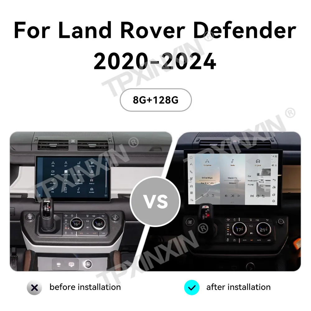 13.3 Inch For Land Rover Defender 2018~2023 Android Car Radio Multimedia Carplay Autoradio Stereo GPS Navigation DSP Head Unit