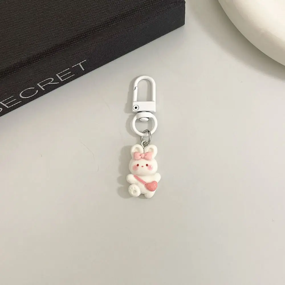 Bag Hanging Rabbit Little Yellow DuckKeyring Creative Portable Happy Duck Keychain Simulation Cute Cartoon Doll Keychain Couple