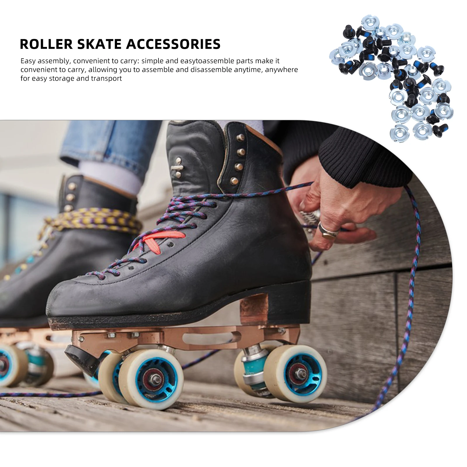 20 Sets Rollschuh-Zubehör, Inline-Skate-Ersatzteile, Design, verschleißfeste Schutzausrüstung für erwachsene Frauen