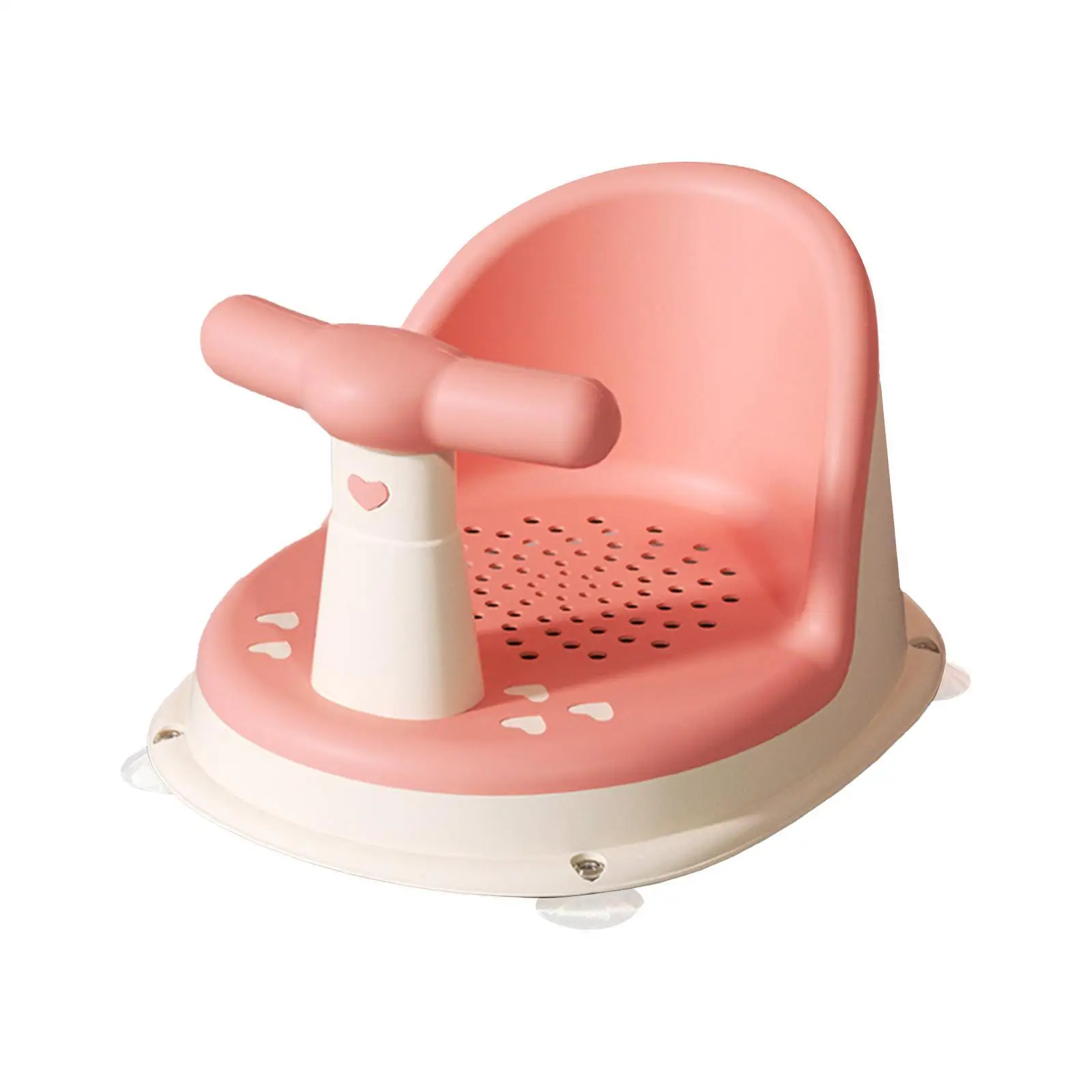 Suction Cups Bath Seat Chair Bathtub Seat Bathing Seat for Boys Girls Baby Orange