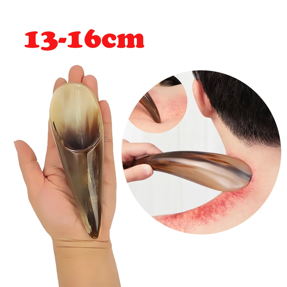 

Natural Buffalo Horn No Stress Guasha Massage Tool Acupuncture SPA Therapy Gua Sha Massager Scraping Board Health Care