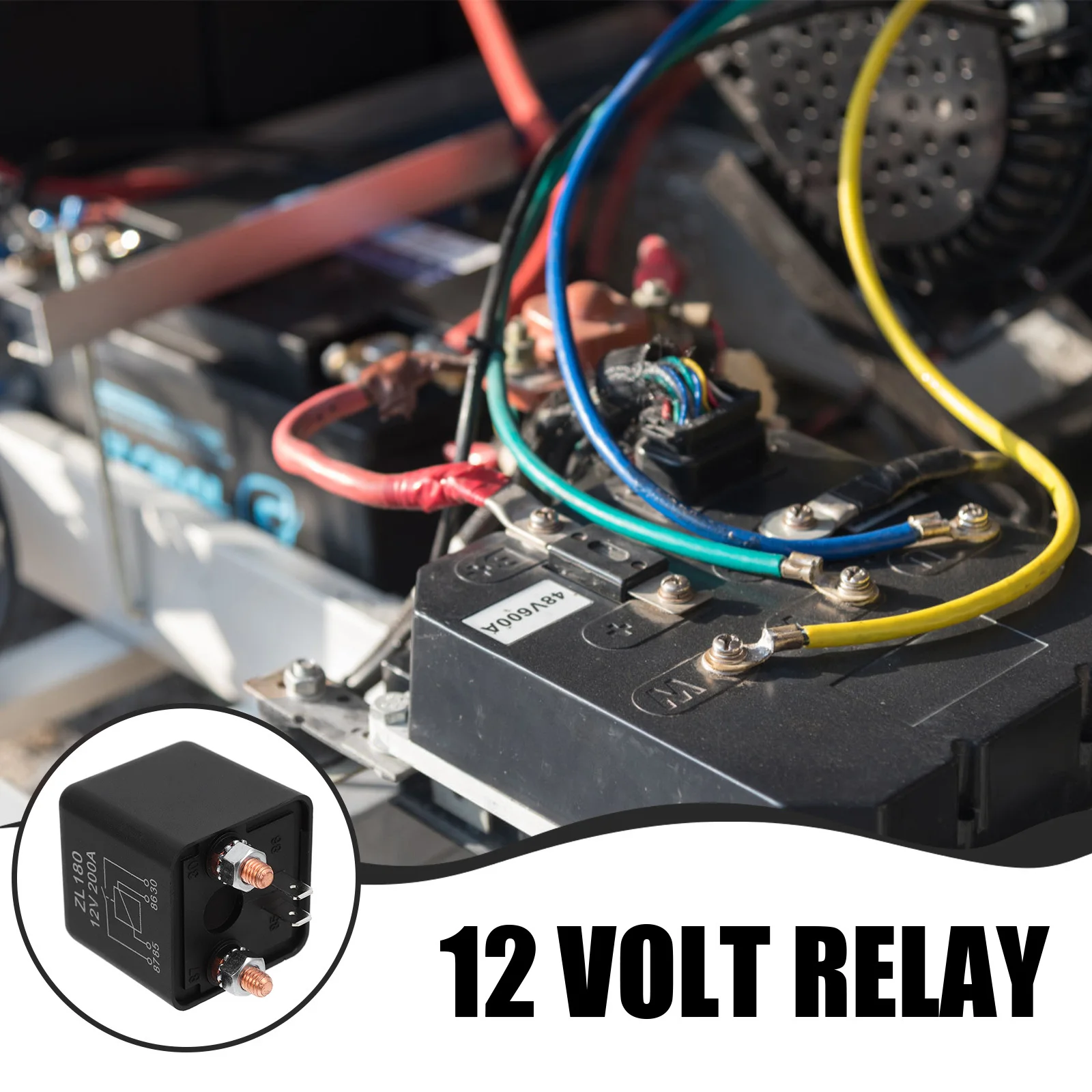 

Car Relay 12V 200A Automotive Starter Power Relay For Vehicle Electrical System Replacement Sturdy Long-Term Use Waterproof