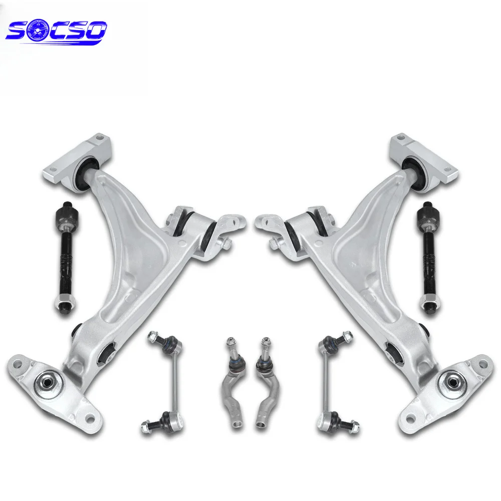 

8pcs Front Lower Control Arm for Volvo XC90 XC60 2016 - 2021 Tie Rod Stabilizer Bar Link X53CJ1088 X53CJ1087 K750825 K750826