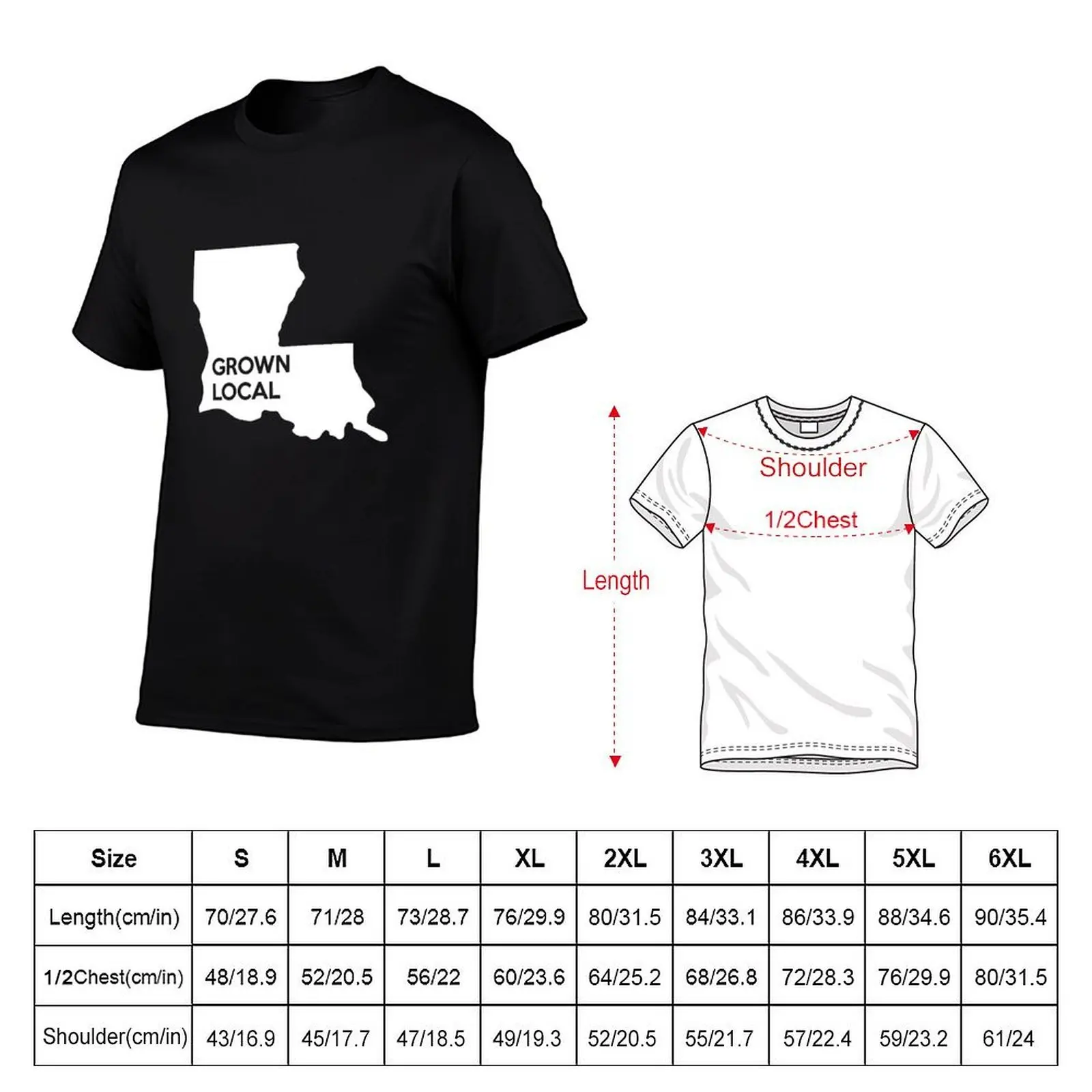 Louisiana Grown Local LA T-Shirt croswit shirt man cotton man t-shirts mens tall t shirts