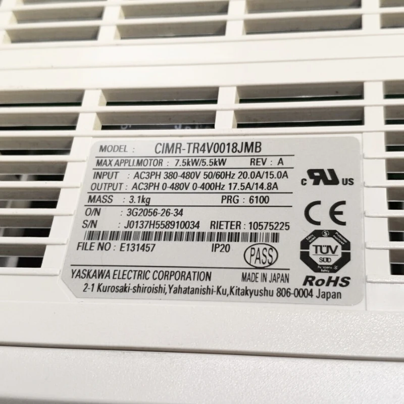 New Yaskawa CIMR-TR4V0018JMB Inverter 1 Year Warranty In Stock