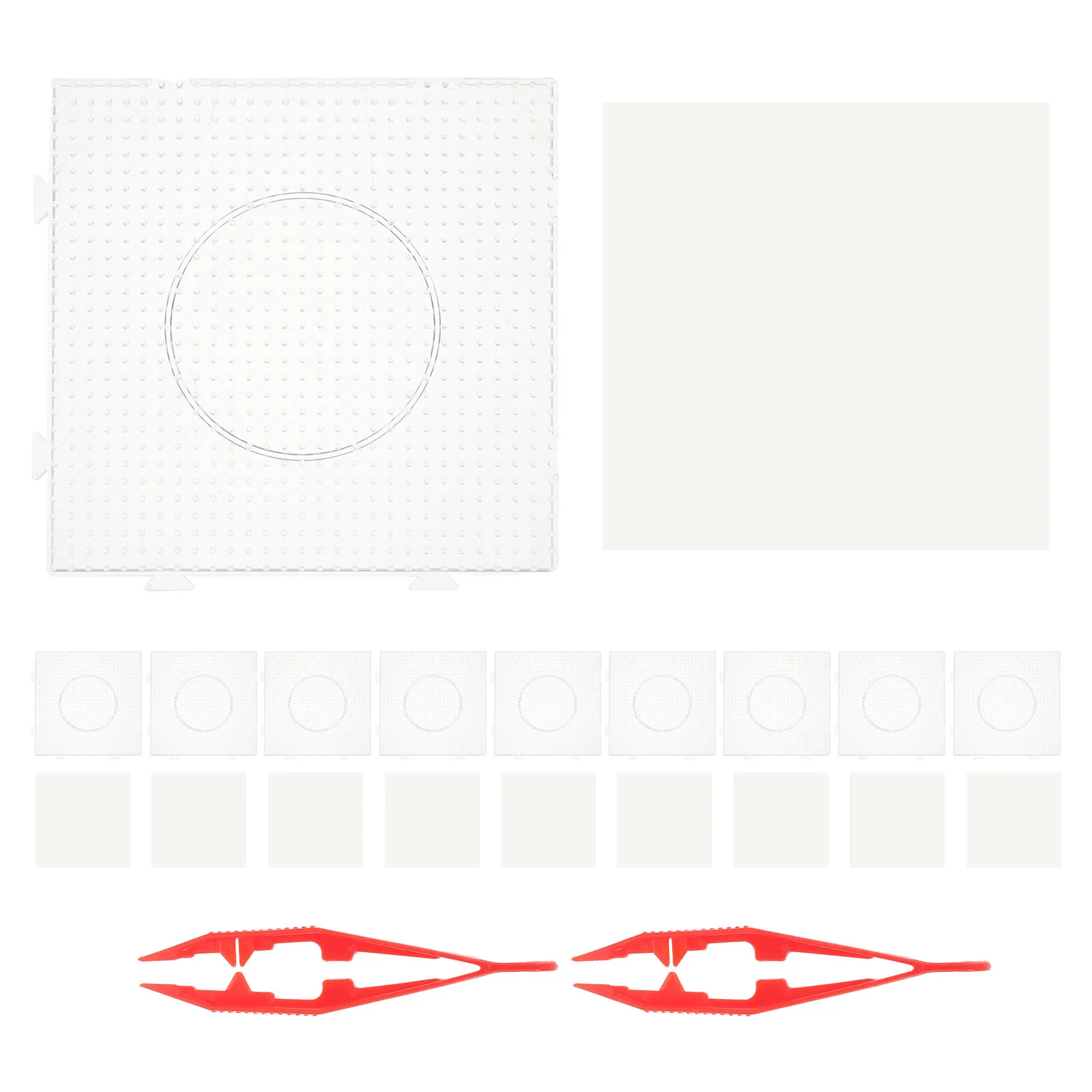 

1Set Clear Plastic Pegboard for Beads Spacious Layout Precision Placement Flexible Combination Ideal Fuse Bead Craft Supplies