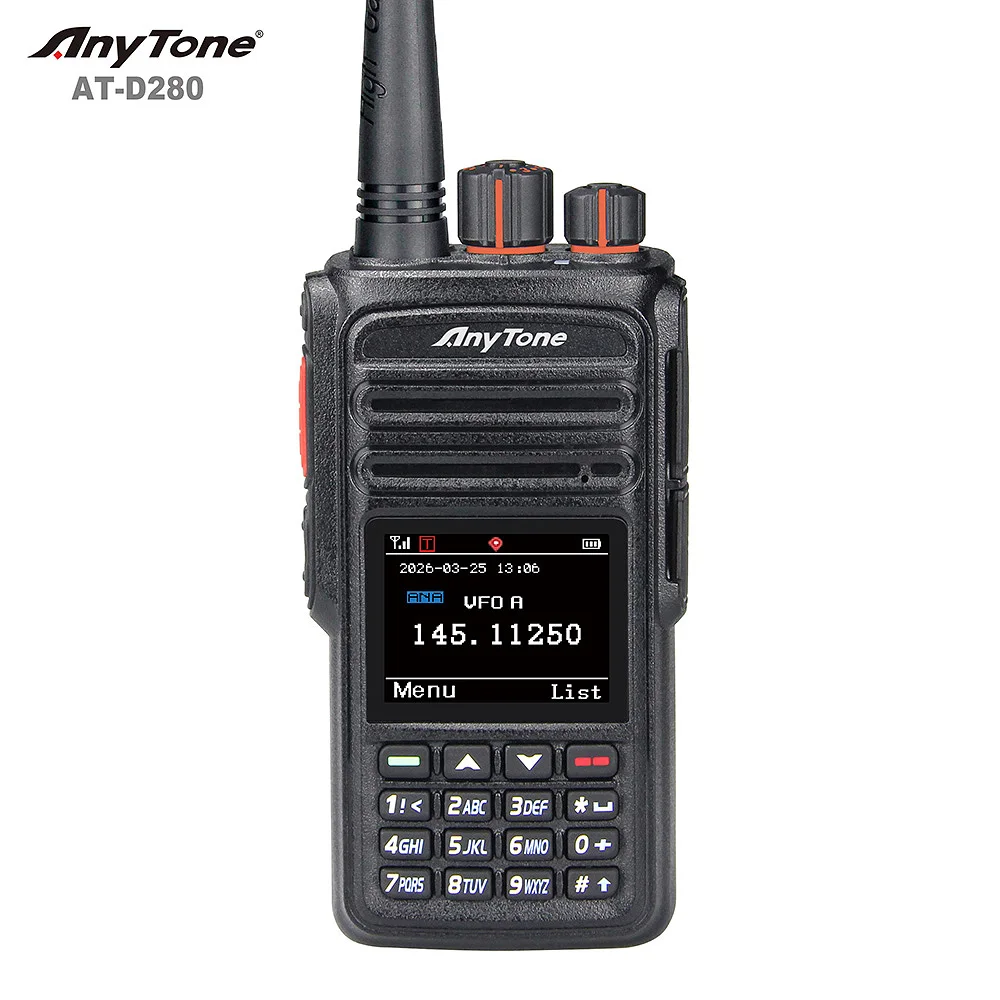 Anytone AT-D280 Two Way Radio, IP67 Waterproof Single Band DMR Analog NXDN Transceiver for Commercial Industrial Security