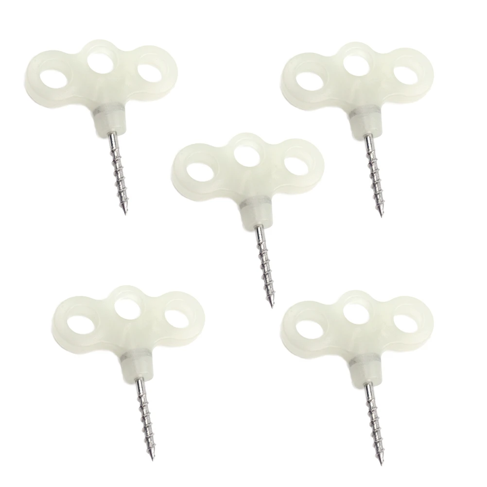 

5 Pcs Screws Stainless Steel Tent Pegs Camping Deck Nails Outdoor Activities High Strength Easy Install Long Life
