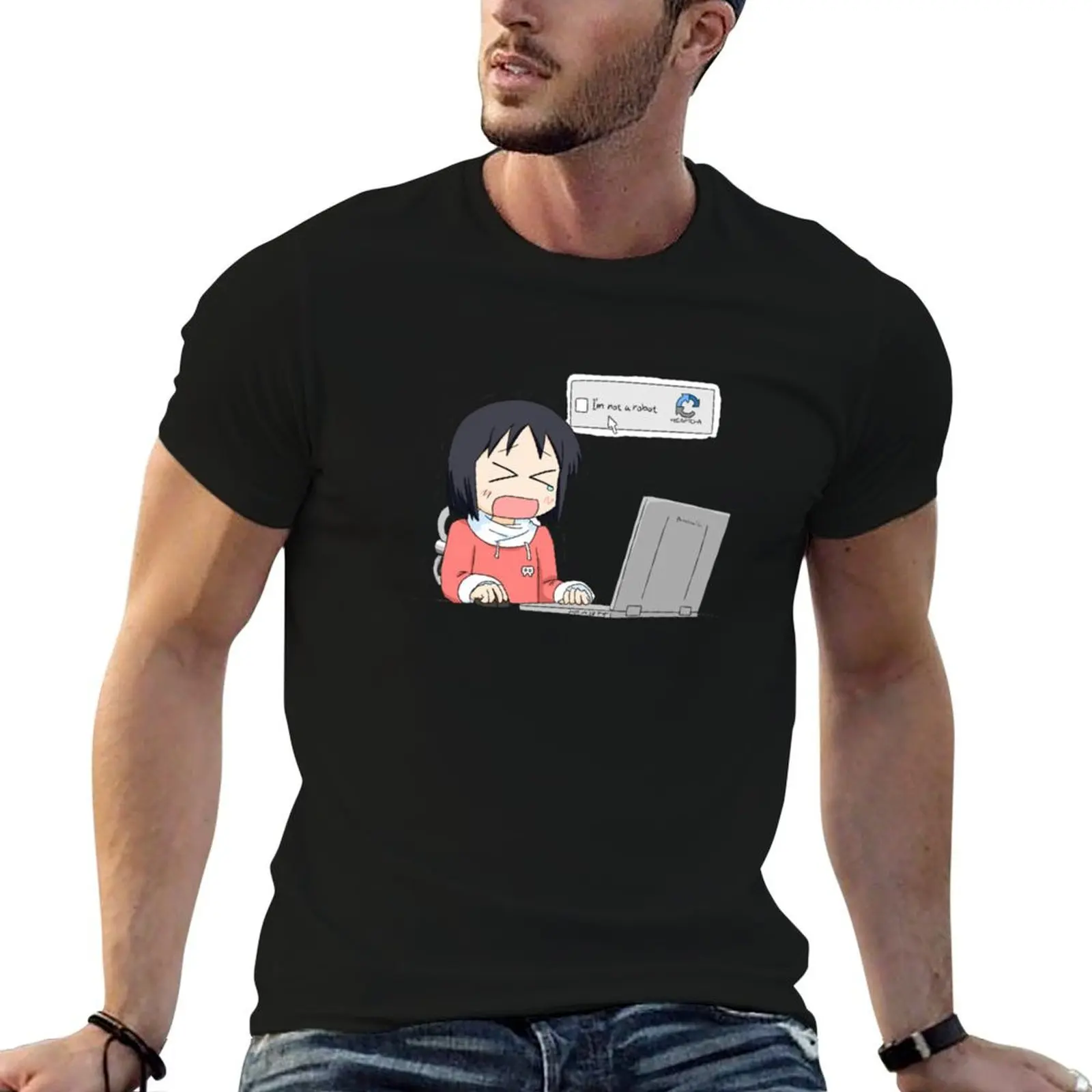 

Nichijou - Yuuko Aioi 1 T-Shirt anime t shirts oversize t shirts for man slim fit t shirt man designer T-Shirt
