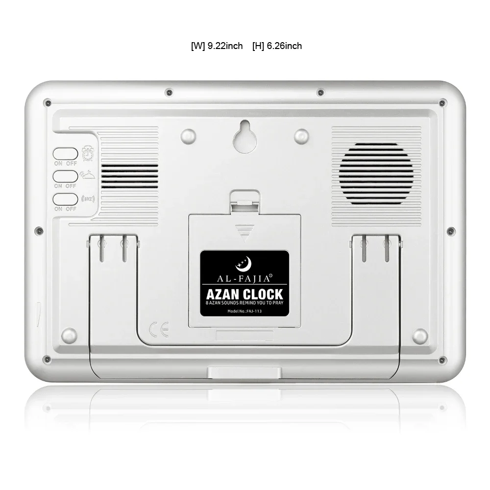 Imagem -04 - Tela de Lcd Maior Azan Relógio Multi-idiomas Multi-idioma Alarme Oração Muçulmana Hijir Gregoriano Mesa Sons Athan