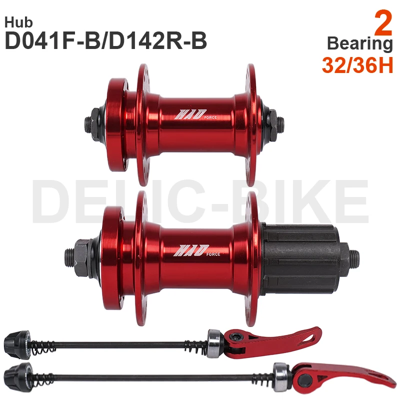 HAD 2 Bearing Front/Rear FREEHUB -6-Bolt Disc Brake - Quick Release - 9/10/11/12 Speed for MTB