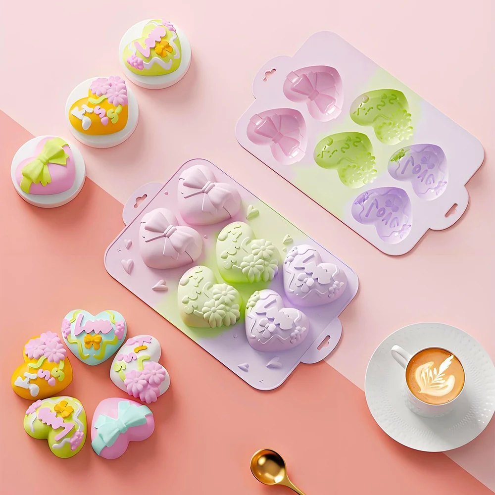 Heart Silicone Molds Chocolate Valentine's Day Baking Non-Stick Food Silicone Molds for,Chocolate,Candy, Gummy, Soaps, Ice Cubes