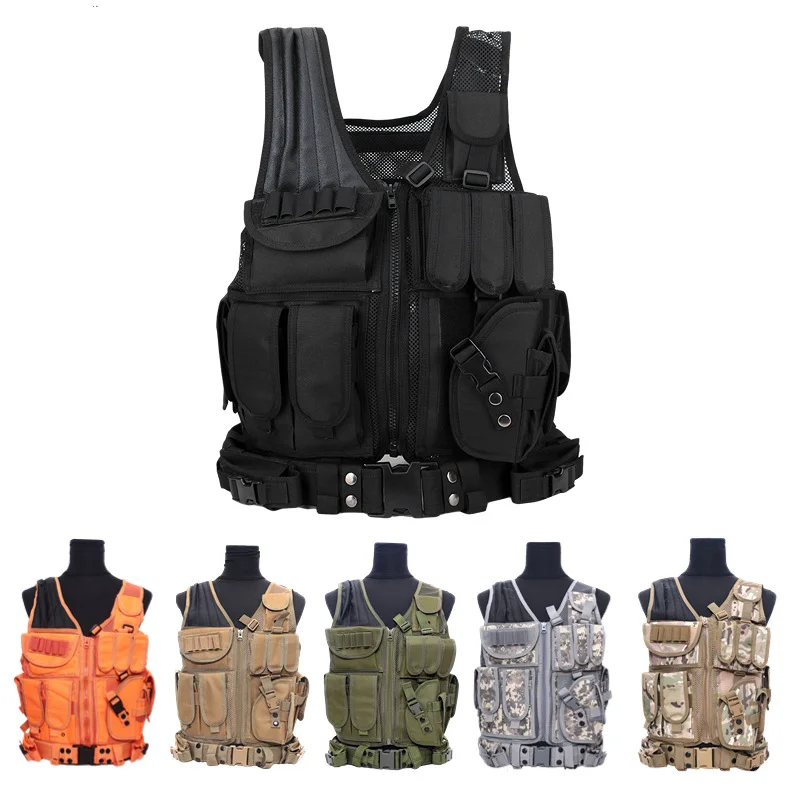 Outdoor Tactical Camouflage CS Training Combat Vest Hunting Military Tear Resistant Wear Multifunctional Tactical Vest
