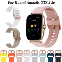 20mm Wrist Strap For Xiaomi Amazfit GTS 2e GTS 4/3 Silicone Watchband Belt GTR 42MM Bip 3 pro GTS2 GTS4 Mini Smartwatch Bracelet