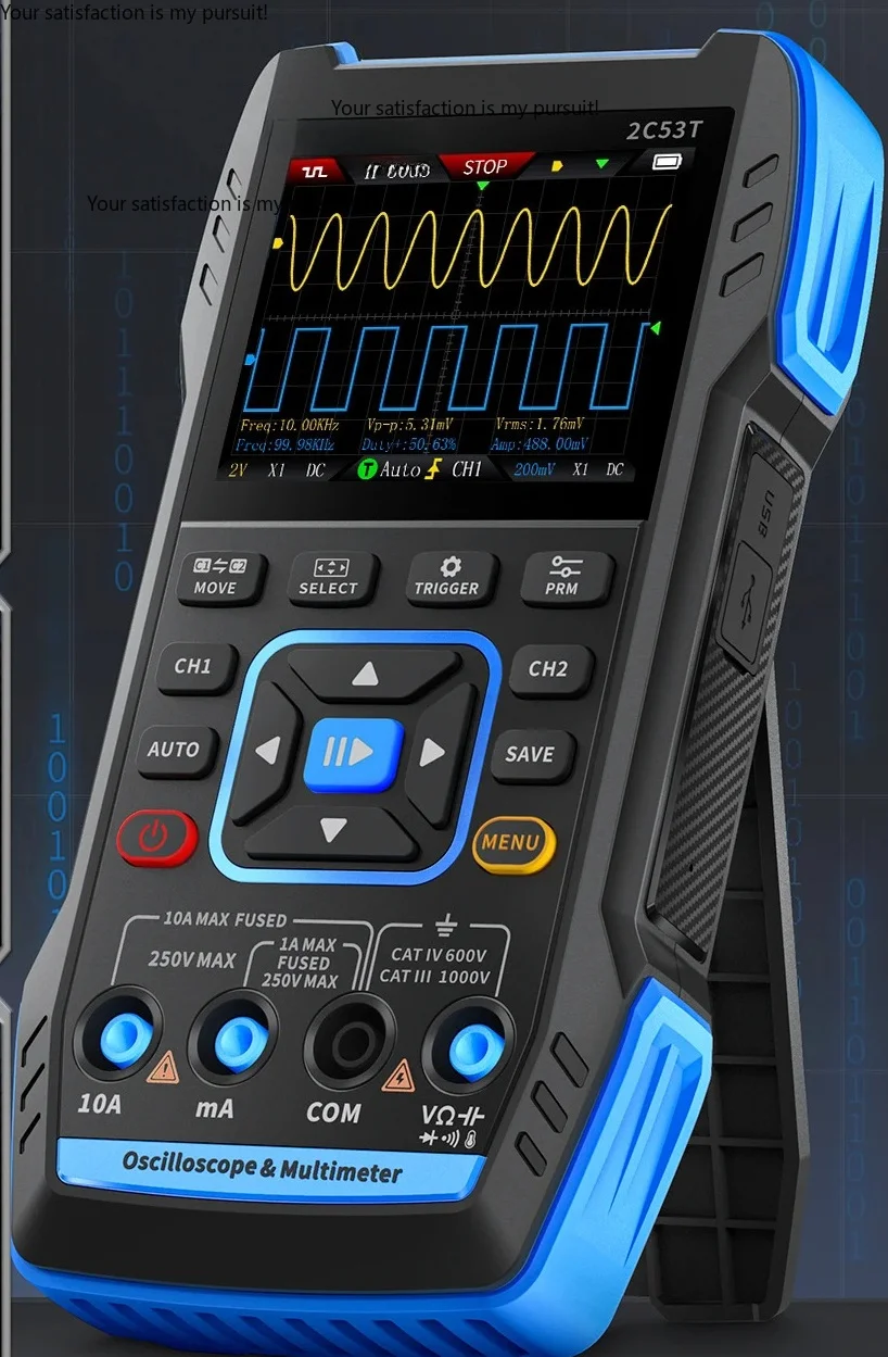 2C23T 2C53T Upgrade 50MHz Handheld Digital Oscilloscope Multimeter Signal Generator  3 in 1 Dual Channel Automotive Tools