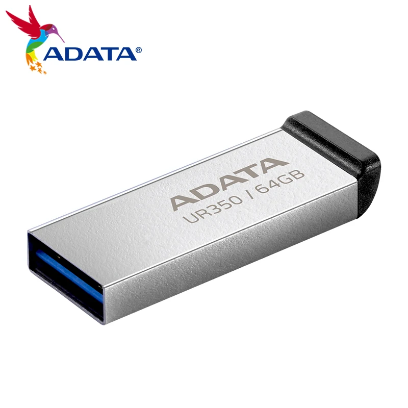 ADATA Metal USB 3.2 Pen Drive UR350 Original USB Flash Drive 32GB 64GB 128GB 256GB Memory Stick U Disk for Computer