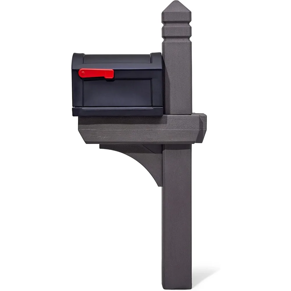 Extra Large Mailbox & Post, Weather Resistant, Large Outdoor Mailboxes, Made of Durable Plastic, Easy to Install