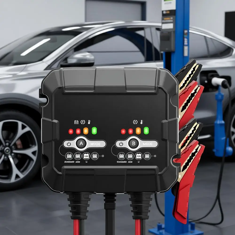 

Двухканальное зарядное устройство 4А для автомобильных и мотоциклетных AGM-аккумуляторов, 12В/6В, поддерживающее зарядное устройство