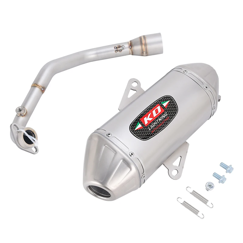 Slip On For Zontes 150X 150V 2026 2027 Whole Exhaust System Motorcycle Header Link Pipe Black Muffler Tip Removable DB Killer