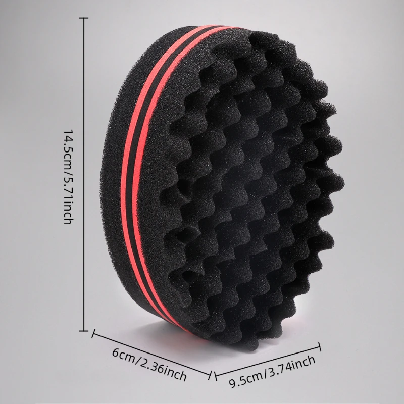 New Double-Sided Magic Twisted Hairbrush Sponge Fashion Styling Oval Dual Use Perforated Curly Sponge Wave Roll Washable Tool