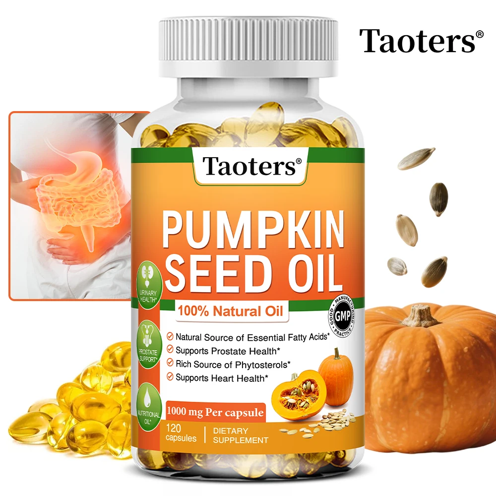

Pumpkin Seed Oil - Promotes Hair Growth and Supports Urinary, Bladder and Prostate Health, Cardiovascular Support
